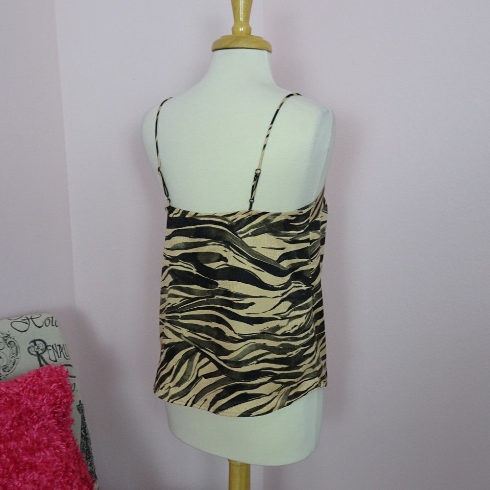 💰3/$25 NINE WEST Zebra Cami Tank Top Spaghetti Straps Choose size S-2XL NWT - Picture 6 of 10